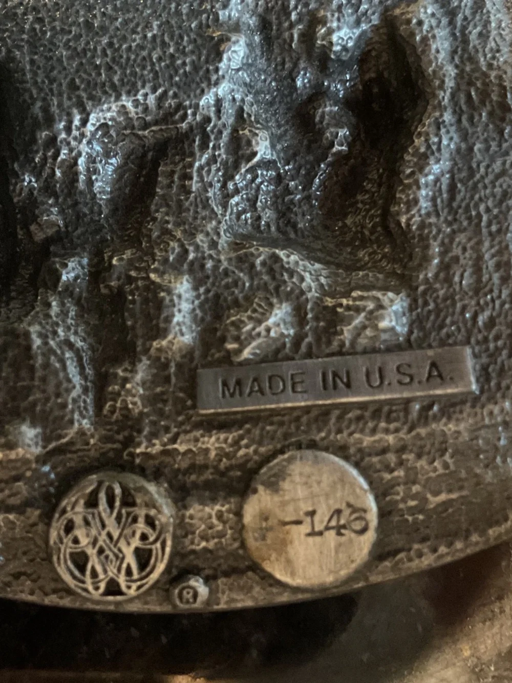 Vintage Wild West Cowboys Silver Belt Buckle